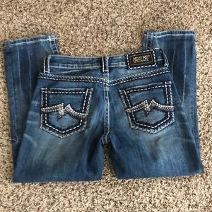 Miss Me Boyfriend Capri Cropped Jeans SZ 26 Blue